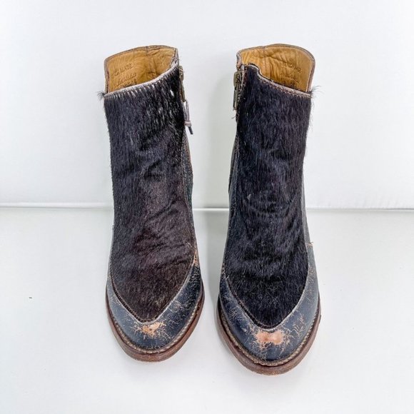 ❤️SOLD❤️Bed Stu Isla Black Lux With Hide Ankle Fur - Picture 5 of 14